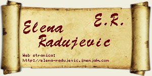 Elena Radujević vizit kartica